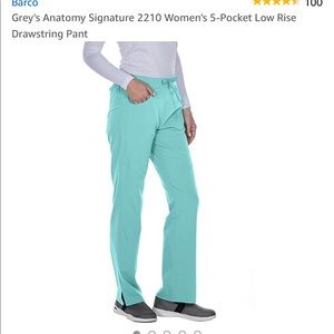 NWT Grey’s Anatomy scrub pants color is Opal 😍